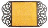Rubber backed coir mats